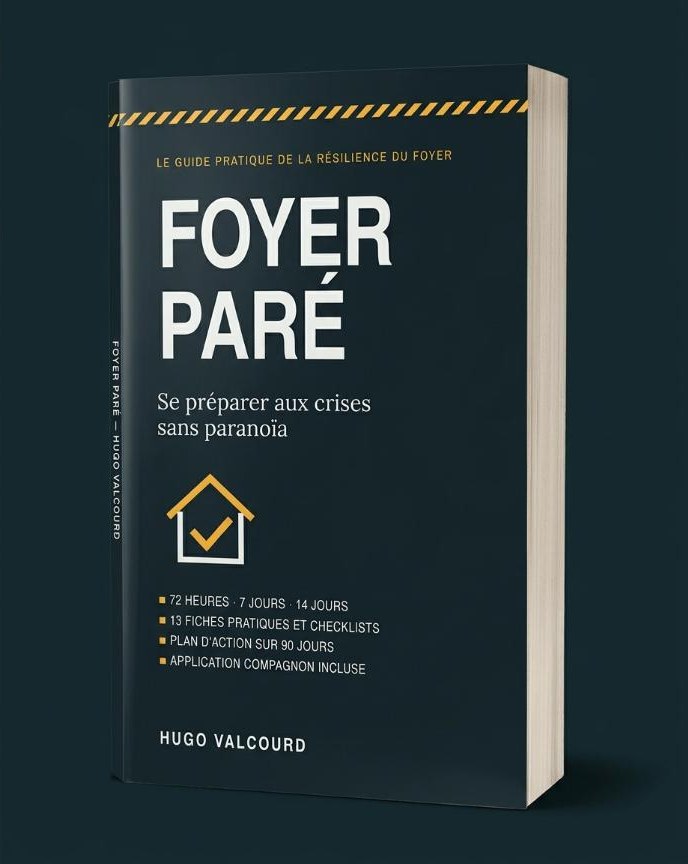 Couverture du livre Foyer Paré, se préparer aux crises sans paranoïa, par Hugo Valcourd